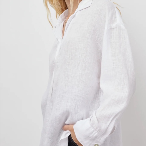 *LAST CHANCE* Rails White Linen Top - Picture 1 of 8